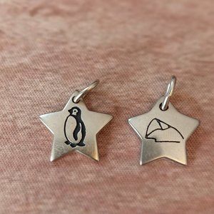 2 Rare Commemorative H. Stern Sugar Loaf/Penguin Star Charm Pendant - 5/8 in